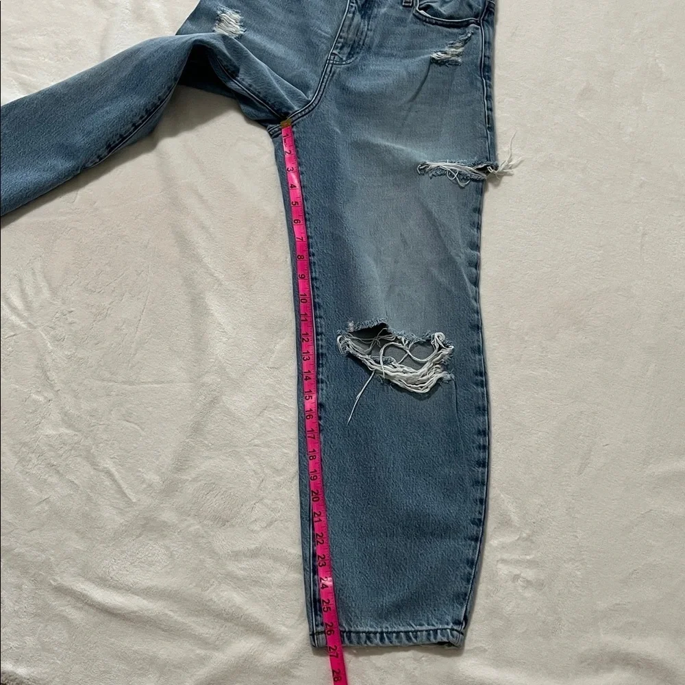 Frame Barrel High Rise Nappa Rips Distressed Cropped Jeans - Picture 8 of 15